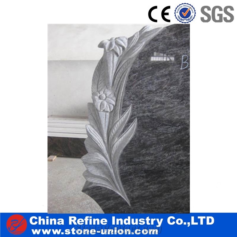 Chinese Grey Juparana Granite Headstone,Gravestone