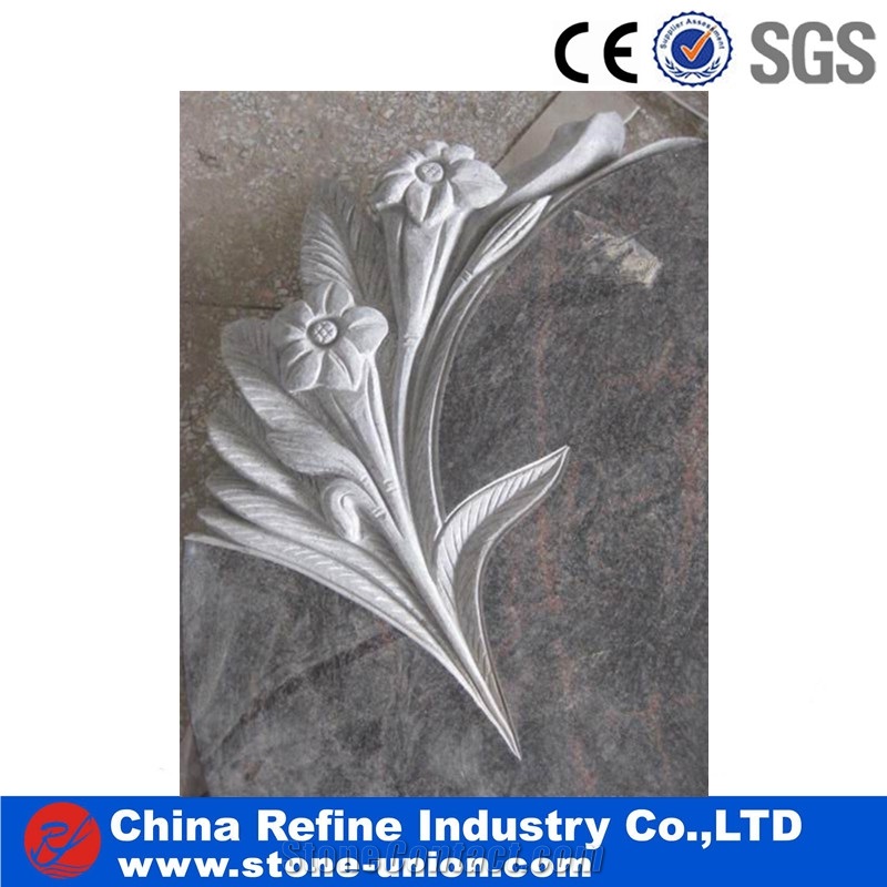 Chinese Grey Juparana Granite Headstone,Gravestone