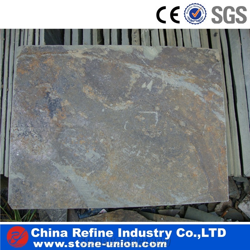 Chinese Rusty Brown Slate Flooring Tiles
