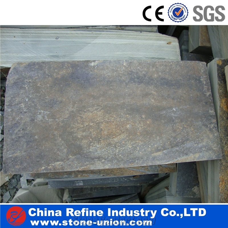 Chinese Rusty Brown Slate Flooring Tiles