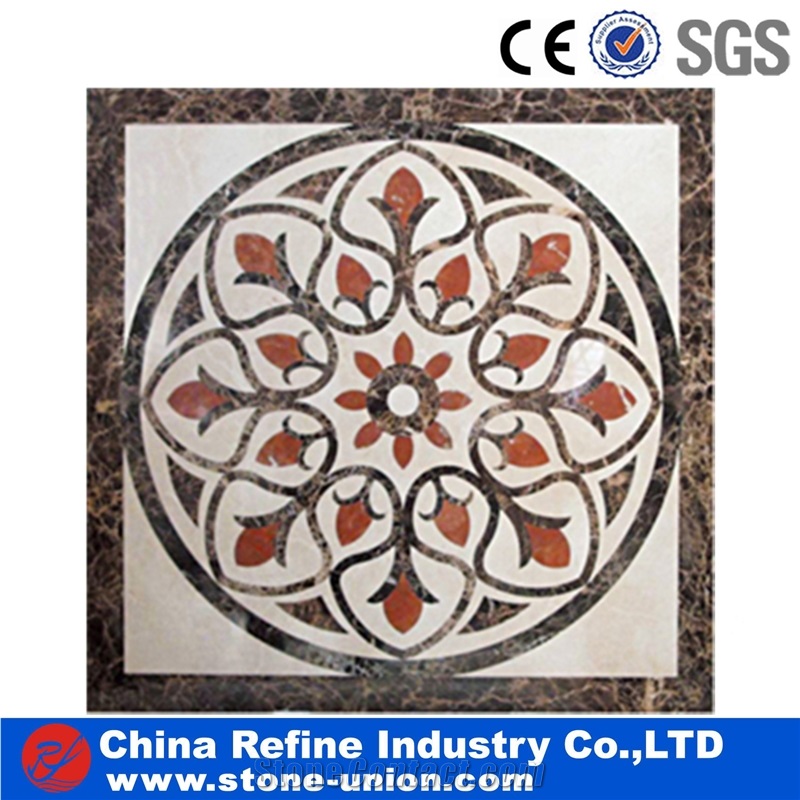 Classic Design Marble Stone Waterjet Medallion