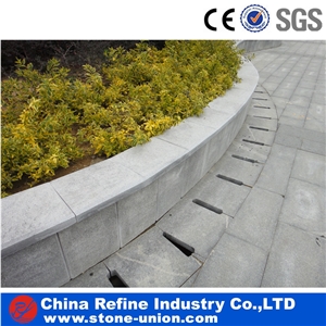 Curved G603 Light Grey Granite Kerbstone