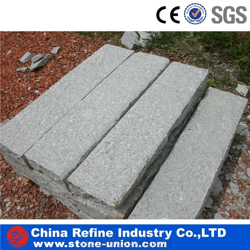 Curved G603 Light Grey Granite Kerbstone