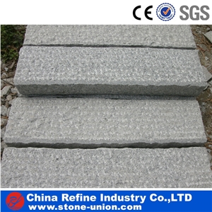 Curved G603 Light Grey Granite Kerbstone