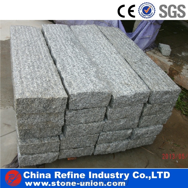 Curved G603 Light Grey Granite Kerbstone