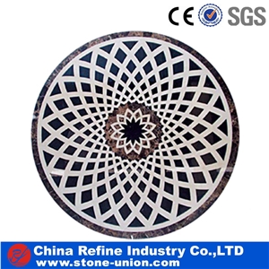 Custom Interior Hall Waterjet Medallion Marble