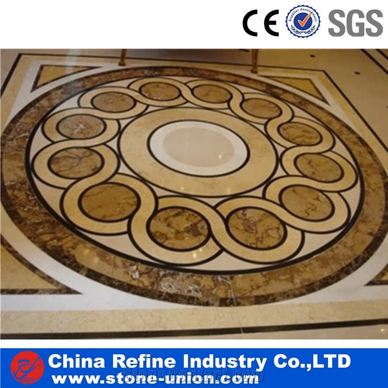 Customed Polished Marble Waterjet Medallion