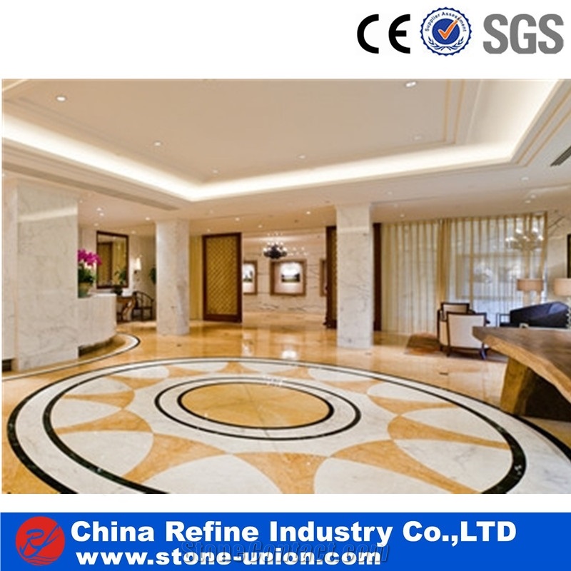 Customed Polished Marble Waterjet Medallion