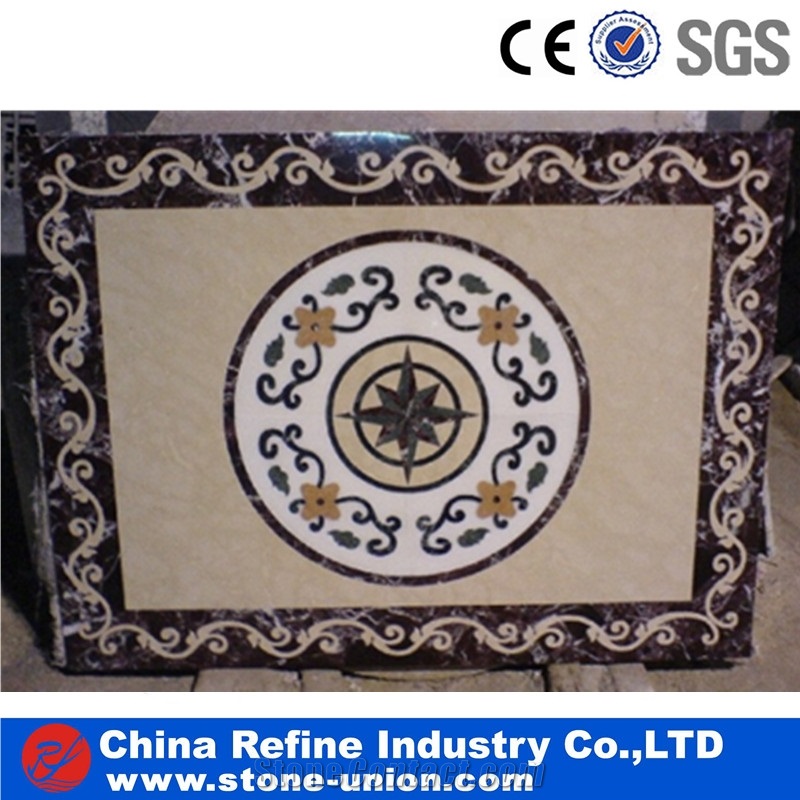 Customed Polished Marble Waterjet Medallion