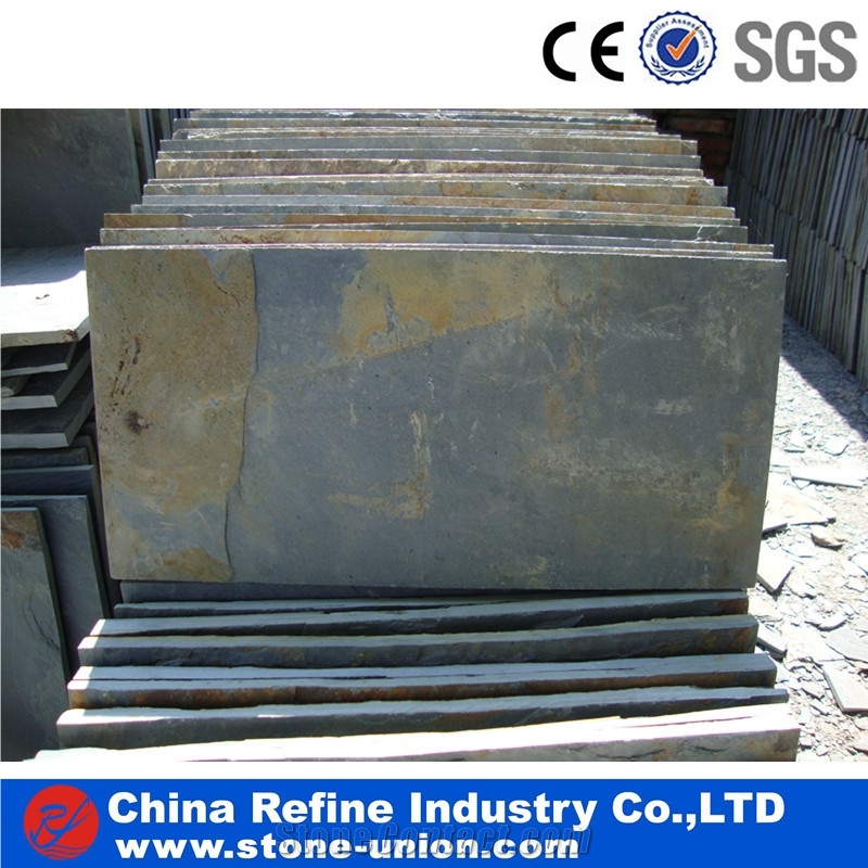 Customized Cheap Rusty Green Slate Paving Flooring