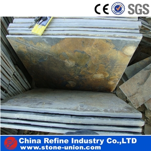Customized Cheap Rusty Green Slate Paving Flooring