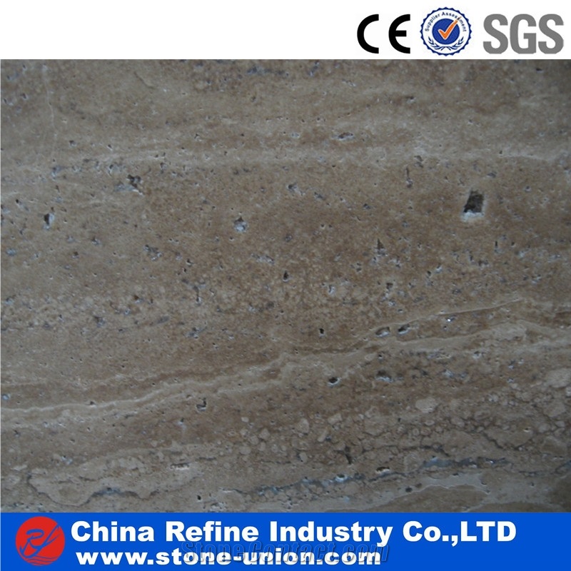 Dark Coffee Travertine Slabs & Floor Tiles