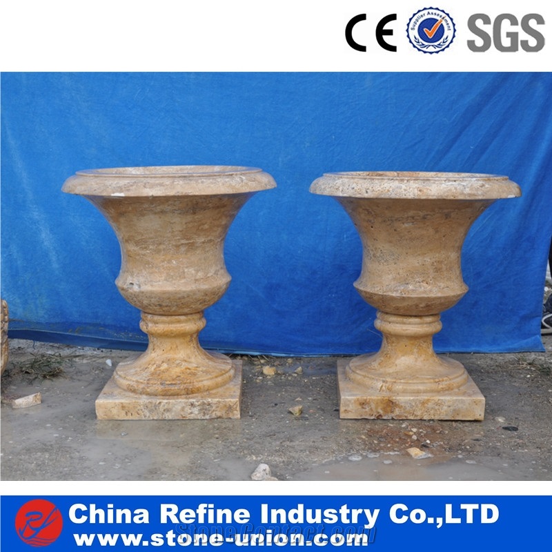 Decorated Modern Marble Flower Pots and Planters