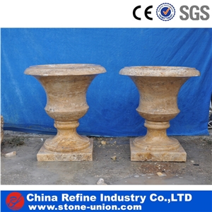 Decorated Modern Marble Flower Pots and Planters