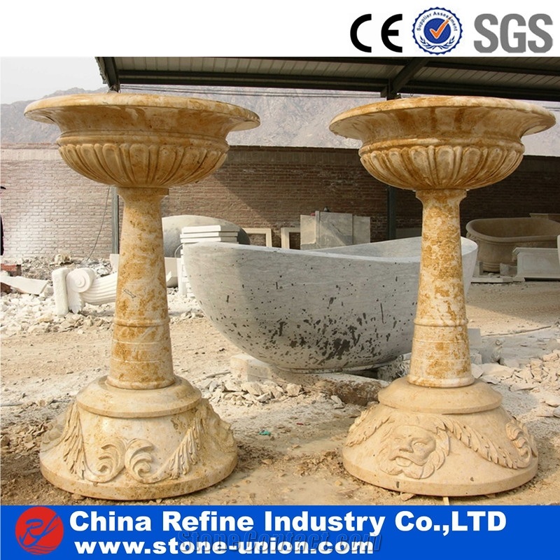 Decorated Modern Marble Flower Pots and Planters
