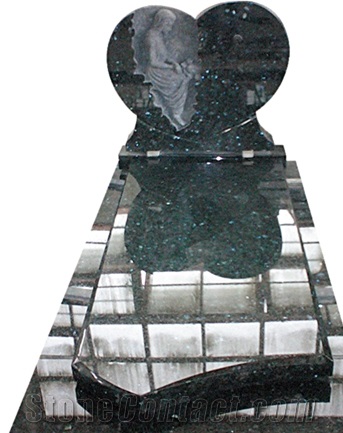 Engraved Green Granite Monument & Tombstones