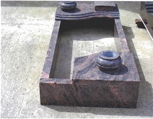 Engraved Green Granite Monument & Tombstones