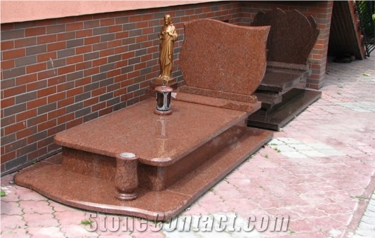 Engraved Green Granite Monument & Tombstones