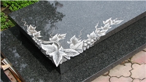 Engraved Green Granite Monument & Tombstones