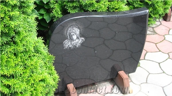 Engraved Green Granite Monument & Tombstones