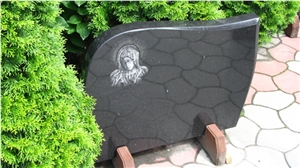 Engraved Green Granite Monument & Tombstones