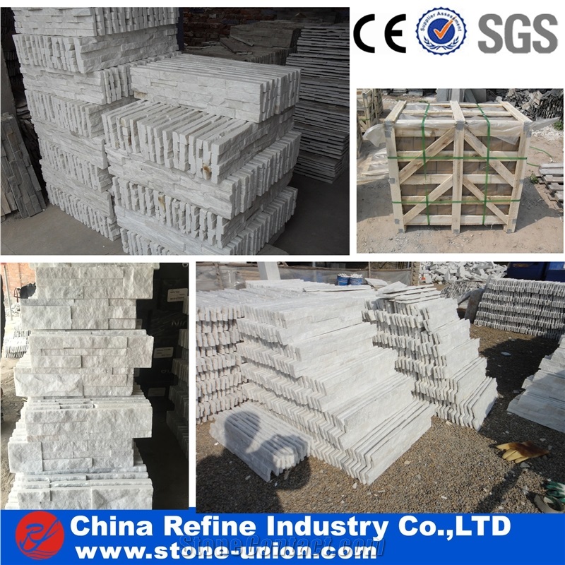 Fireplace Surround Decorative White Stack Stone