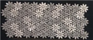 Flower Polished Pattern Marble Mosaic Tiles