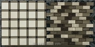 Flower Polished Pattern Marble Mosaic Tiles