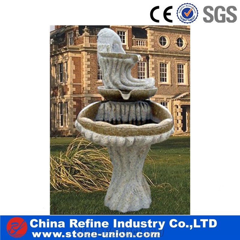 G682 Yellow and Beige Rusty Granite Fountains