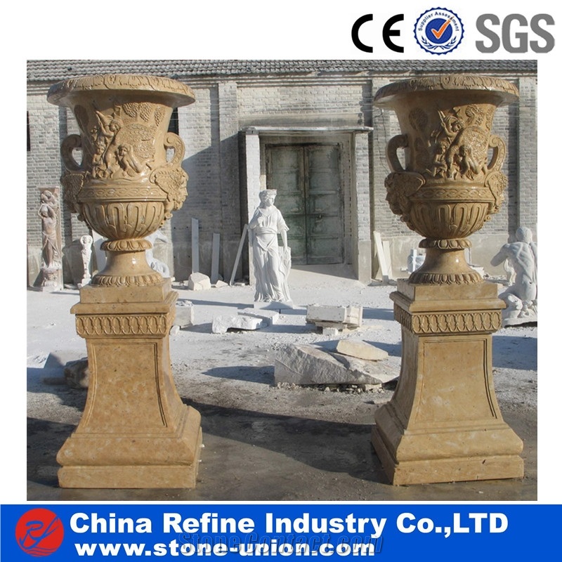 G682 Yellow Rusty Granite Flower Planters Boxes