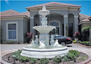 Garden Fountain Marble Sculptures with Statue