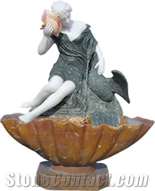 Garden Fountain Marble Sculptures with Statue