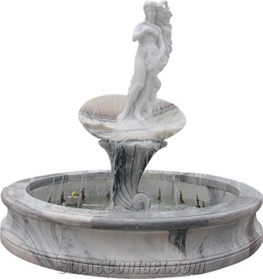 Garden Fountain Marble Sculptures with Statue