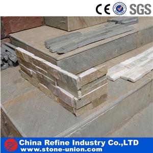 Golden Quartzite Thin Ledge Stone Veneer Panels