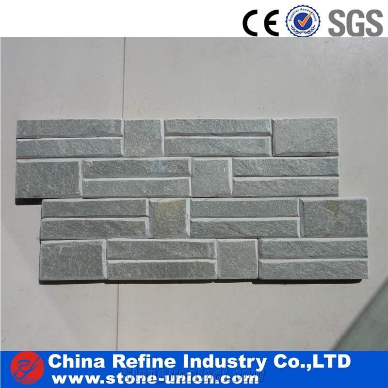 Green Slate Beveled Stone Veneer Cultured Stone