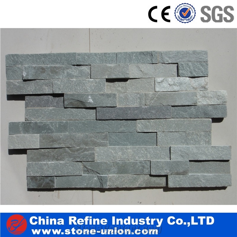 Green Slate Flat Cultured Stone,Slate Wall Panel