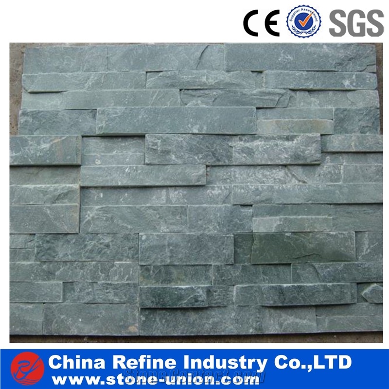 Green Slate Flat Cultured Stone,Slate Wall Panel