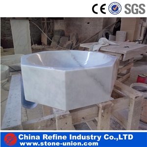 Guangxi White Marble Polished Sinks & Basins