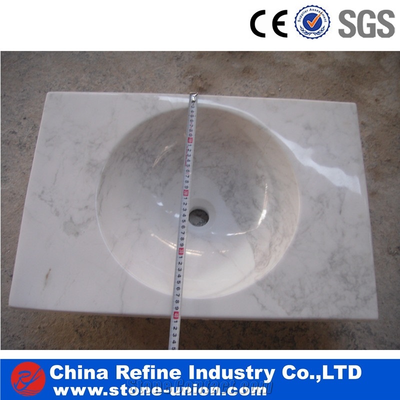 Guangxi White Marble Polished Sinks & Basins