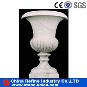 Handcraft Pure White Marble Planters & Vases
