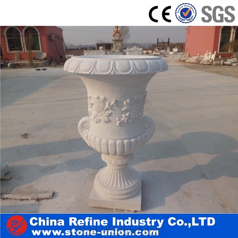 Handcraft Pure White Marble Planters & Vases