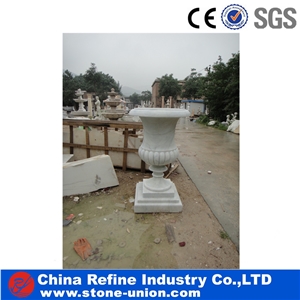 Handcraft Pure White Marble Planters & Vases