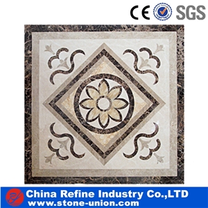 High Quality Square Water Jet Marble Medallion