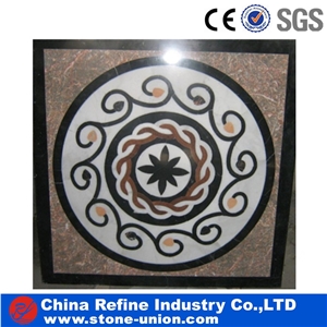 Hotel Lobby and Hall Marble Medallion Waterjet