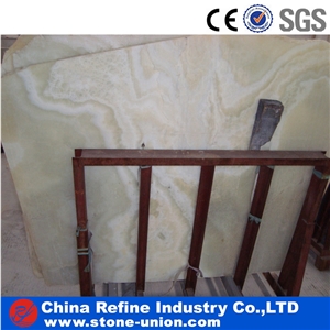 Iran Green And White Onyx Polishing Slabs & Tiles