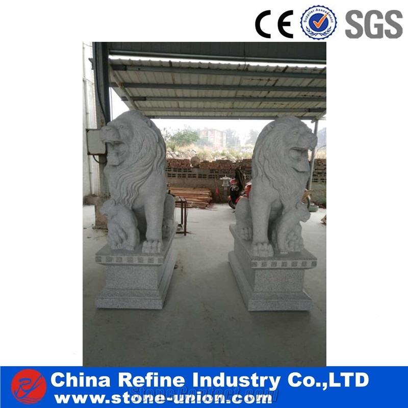 Large Sculpture Animal Granite Lion Statues