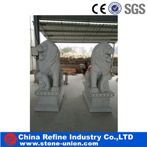 Large Sculpture Animal Granite Lion Statues