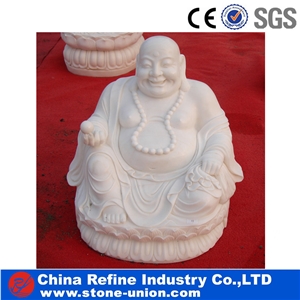 Laughing Buddha Polished White Marble Statues Laughing Buddha Polished White Marble Statues