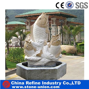 Light Grey, Beige Rusty Granite Mixed Fountains