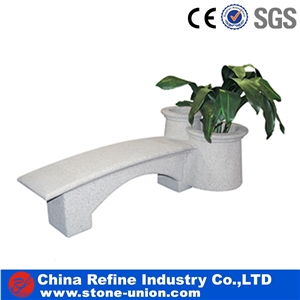 Light Grey G603 Granite Stone Garden Large Bench